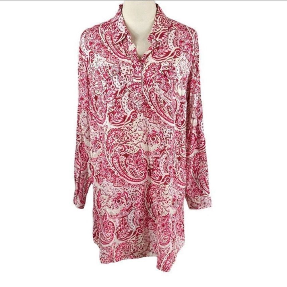 ‎Bit And Bridle Red And White Paisley Dress, Size S
